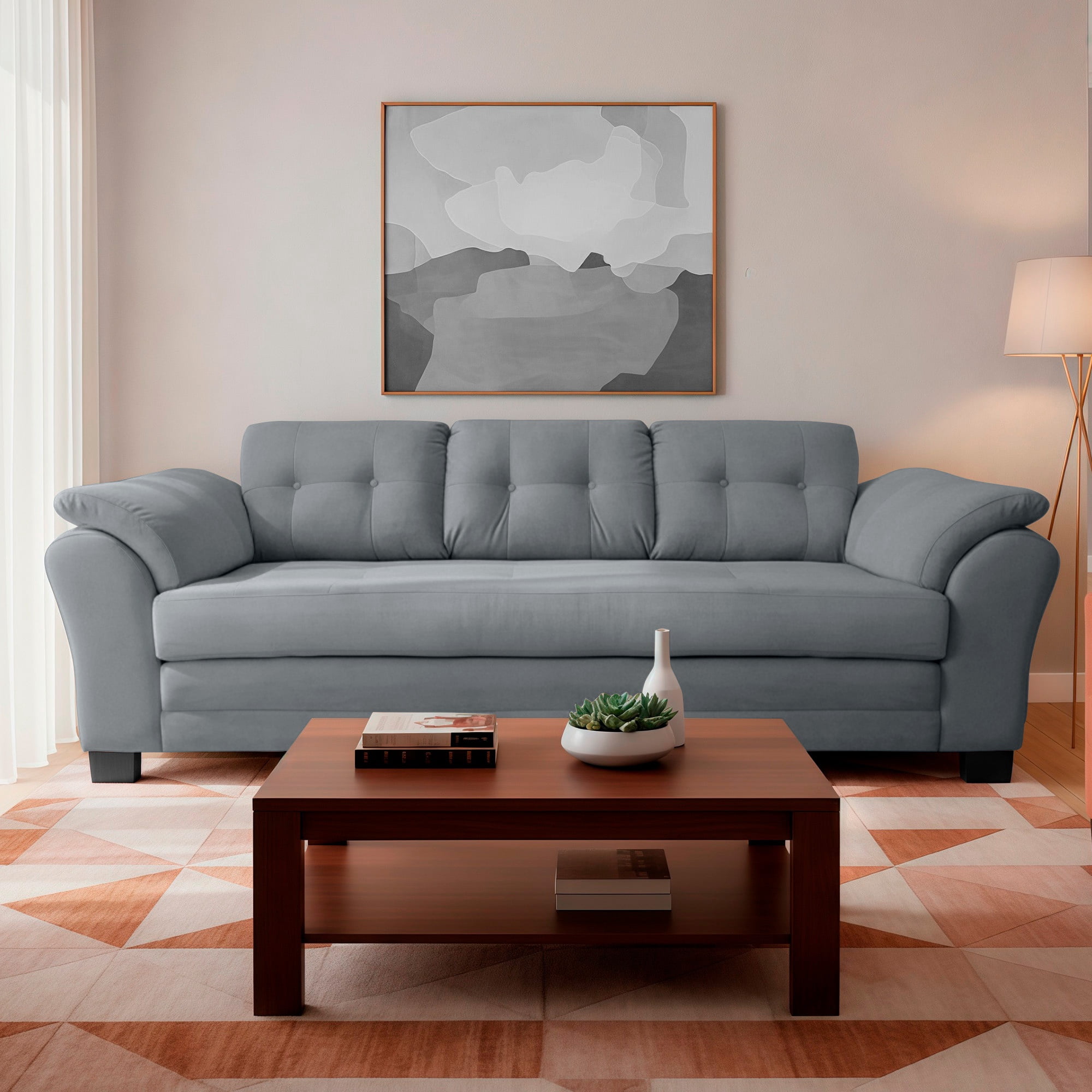 Living Factory - Sofa Sami 3c Res Felp Gris