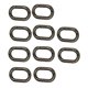 thumbnail image 4 of 10x Anillos Ovalados De Resorte Mosquetón Resorte Llavero Hebilla Push Snap Hook Negro, 4 of 5