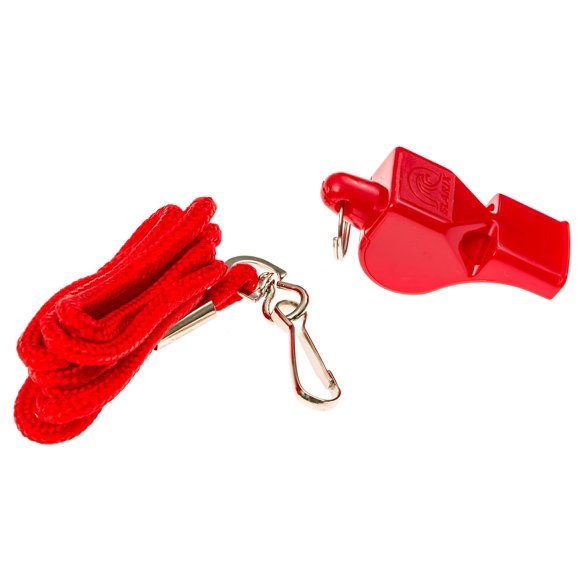 Silbato BLARIX sin bola rojo con cordón