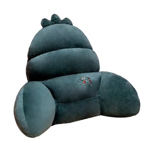 Magideal - Almohada Para El Respaldo, Cojín Para El Respaldo, Almohada De Lectura De Felpa, Almohadas Para El Respaldo, Cojín Cómodo Para Silla Para Dormitorio, Verde Oscuro