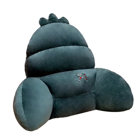 Magideal - Almohada Para El Respaldo, Cojín Para El Respaldo, Almohada De Lectura De Felpa, Almohadas Para El Respaldo, Cojín Cómodo Para Silla Para Dormitorio, Verde Oscuro