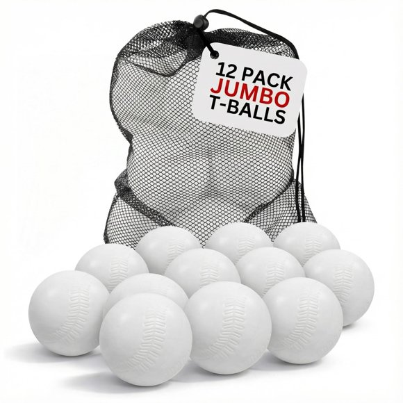 T‑Ball Liberty Imports 12 piezas de pelotas de plástico jumbo de 9 cm