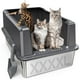 thumbnail image 1 of Caja de arena para gatos Pematar XXL de acero inoxidable, 28 cm de largo x 50 cm de ancho x 35 cm de alto, 1 of 2