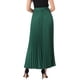thumbnail image 3 of INSPIRE CHIC Falda Plisada para Mujer con Cintura Alta Elástica y Cinturón, Falda Maxi de Línea A Fluida 3XL Verde Oscuro, 3 of 6