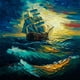 thumbnail image 1 of Sailboat Diamond Painting Kits For Adults 5D Diamond Art Kit For Beginners, DIY Paint With Round Full Diamonds Paintings Gem Art For Home Wall Decoration Gift (25x25cm/10x10inches), 1 of 3