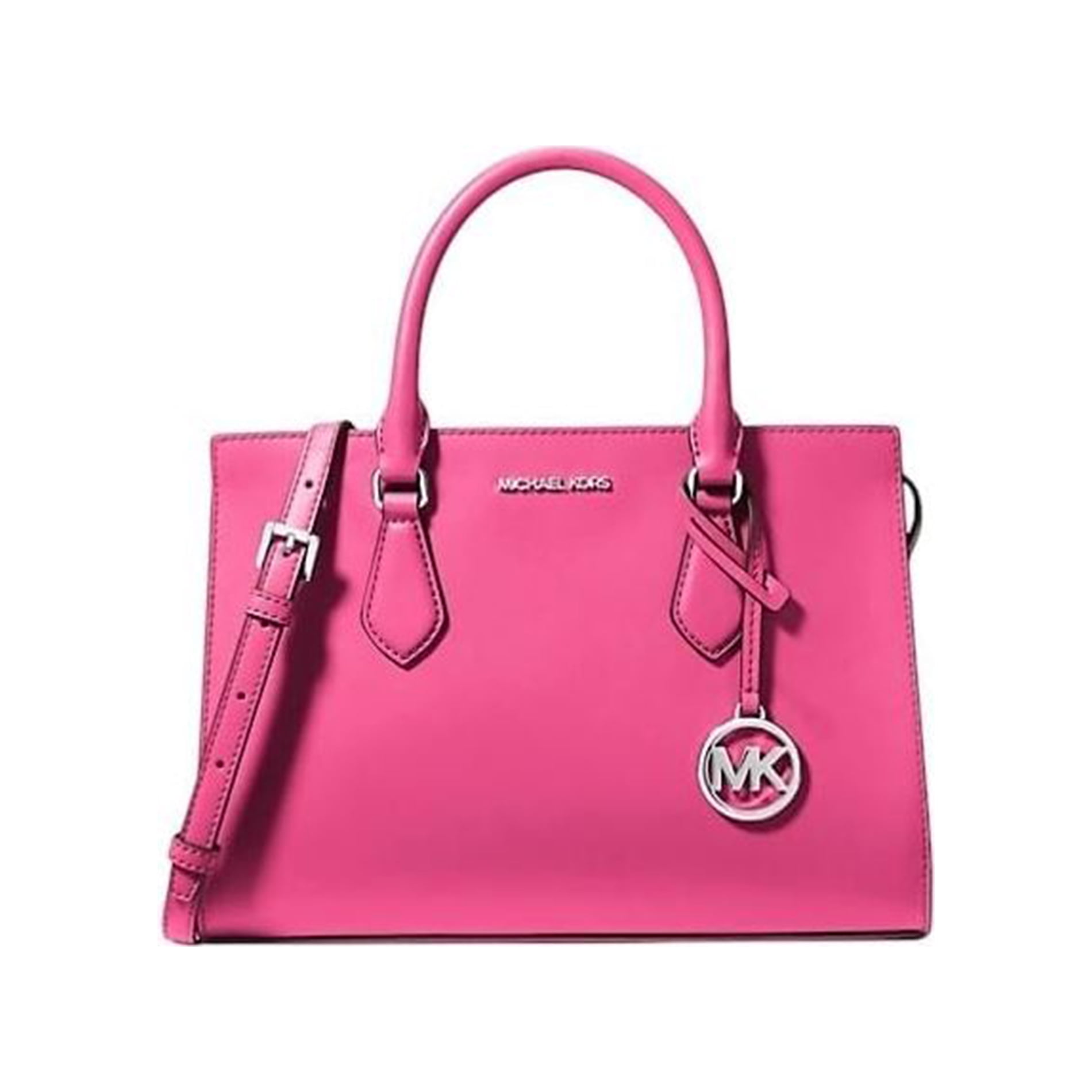 Cartera Michael Kors Womens Sheila Medium Faux Saffiano Leather Satchel Dragon Fruit 35s3s6hs2l-drfruit