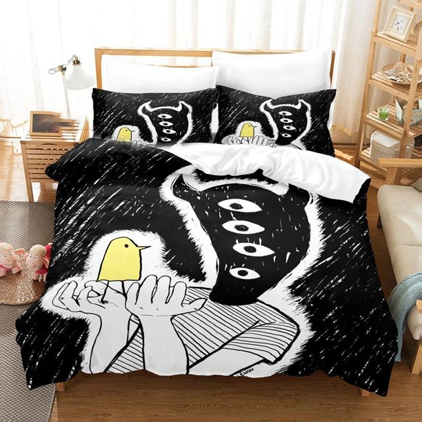New Goodnight Punpun Bedding Set Boys Girls Twin Queen Size Duvet Cover Pillowcase Bed Kids Adult Home TextilesBed Sheets