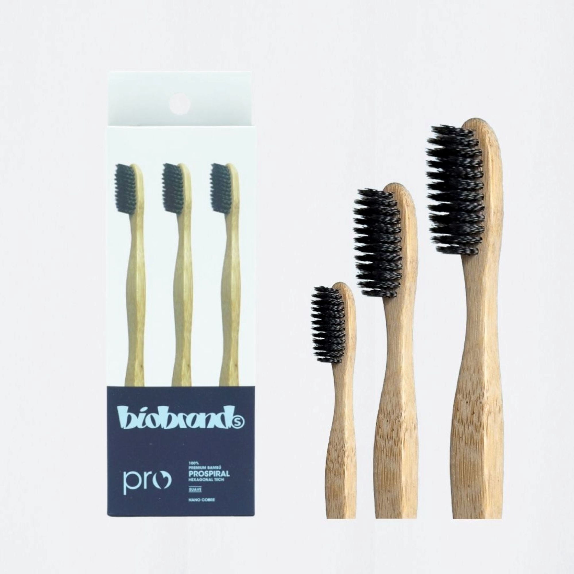Cepillo Dental Biobrush Bambu Pro Spiral Suave
