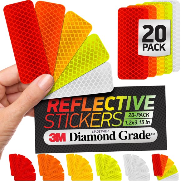 Cinta Reflectante de Seguridad Byllstore 20 unidades 3,0 cm × 7,9 cm mixtas