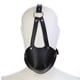 thumbnail image 1 of Sexy Black Faux Leather Mouth Mask Head Harness for Couple Roleplay and Flirting, 1 of 5