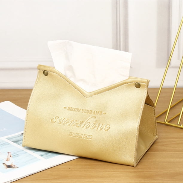 1pc Nordic Leather Tissue Box - Large Storage Box for Home Living Room, Bedroom, Kitchen - Napkin Holder and Desktop Organizer