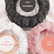 thumbnail image 4 of 3 diademas elásticas suaves (blanco, rosa intenso y gris oscuro): diademas elásticas y cómodas para lavarse la cara, maquillarse, hacer deporte y uso diario., 4 of 7