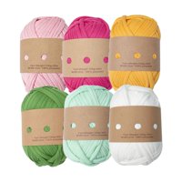 Magideal - 6 Piezas De Hilo De Punto, Hilo De Espagueti, 6 Colores, Manta, Cojín, Alfombras, Bolso, 3M, Decoración Del Hogar, Alfombras, Cojín, Macramé, Artesaní B