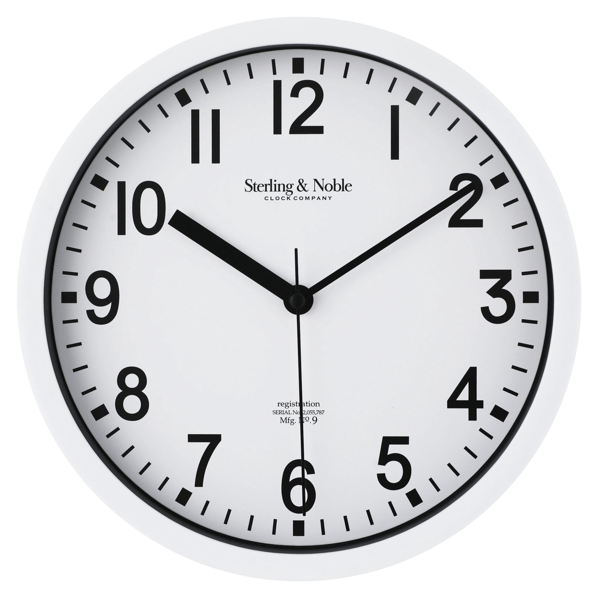 Reloj Pared 22 cm Blanco Circular Plastico