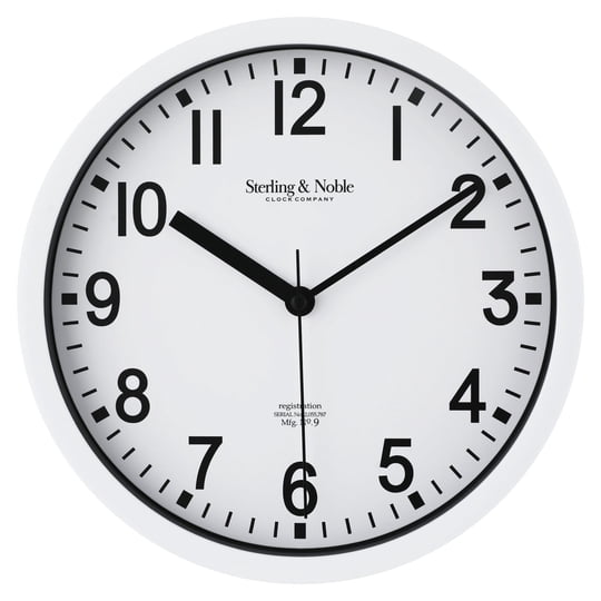 Reloj Pared 22 Cm Blanco Circular Plastico 1 Un Mainstays