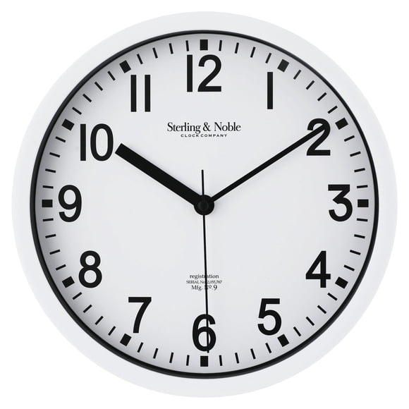 Reloj Pared 22 cm Blanco Circular Plastico, 1 Un