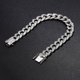 thumbnail image 4 of Pulseras de Plata para Hombre de 10 Mm Transparentes 5A+ CZ Pulsera de Cadena para Hombre Hipoalergénica Pulsera de Eslabones de Plata Esterlina 925 para Hombre Joyería 15-21 Cm, 4 of 7