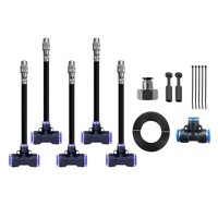 Magideal - Boquilla Pulverizadora Para De Refrigeración Por Nebulización Con Conexión En T, Boquilla Flexible Con Tapón Para Tubo, Boquilla Nebulizadora Tubo De 5M Boquilla De 10Cm