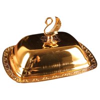 Bothyi - Mantequera De Estilo Europeo, Caja De Almacenamiento, Tapa De Lith Para Cocina Dorada