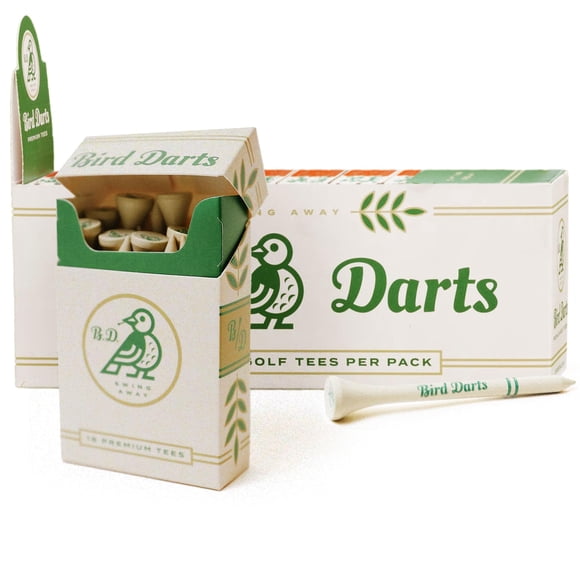 Tees de Golf Bird Darts de Bambú 7 cm - Paquetes de 18/72/180 Unidades