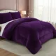 thumbnail image 2 of Plumon De Invierno Peludos Con Chiporro 2 Plazas Morado Peludo, 2 of 3