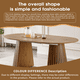 thumbnail image 3 of Wooden Dining Table, Flexible and Extendable, Multi-functional and Space-saving, Fashionable Oval Design and Slatted Table Legs, Tea Table or Office Desk, Beautiful and Practical, 3 of 3