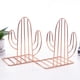 thumbnail image 1 of Geometric Metal Iron Cactus Bookends - Heavy Duty Nonskid Book Stand Organizer for Shelves & Binders, 1 of 4