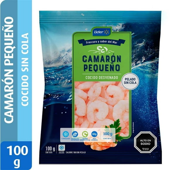Camarón Pequeño Pelado Desvenado sin Cola Cocido, 100 g