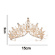 thumbnail image 2 of Xiao Hua Corona de Boda con Diamantes de Imitación y tiara, Accesorios para el Cabello de Mascarada con Gemas, Dorado, 2 of 4