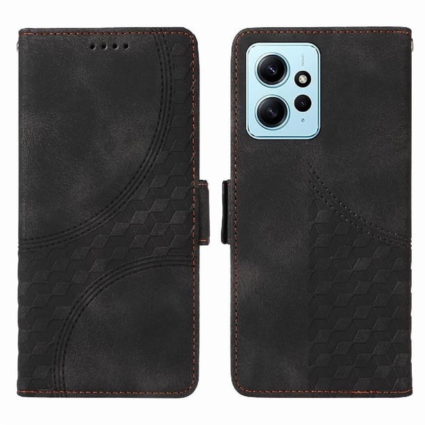 Carcasa FOXDOCK Xiaomi Redmi Note 12 4G de cuero PU, diseño acolchado clásico, protección contra caídas y rayones