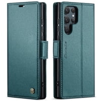 Caseme Tipo Cartera Samsung Galaxy S22 Ultra Con Cierre Magnético, Rfid, Tarjetero, Soporte, Carga Inalámbrica