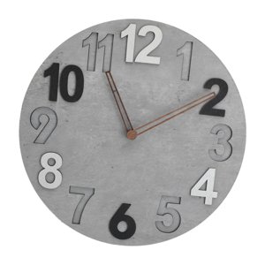 Magideal - Reloj De Pared Reloj De 12 Pulgadas Decoración Del Hogar Decoración De Pared Redonda Creativa Reloj Silencioso, Reloj De Pared Decorativo Para Oficina Gris