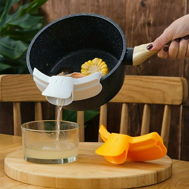 1pc , Anti-splash Leak Kitchenware, Pots, Round Mouth Edge Conductors, Duckbill Liquid Conductors, Soup Pourers, Rice Washing Leak-Proof, Kitchen Gadgets