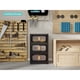 thumbnail image 3 of Black,20" Side Wide Folding Storage Cabinet ,5 Tiers,19.69"×11.81"×50.00",Collapsible Storage Bins with Magnetic Door, Plastic Storage Cabinet with Wheels, 3 of 3