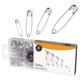 thumbnail image 5 of Alfileres de seguridad Luxurecourt 250, paquete de 4 tamaños surtidos, acero, 5 of 9