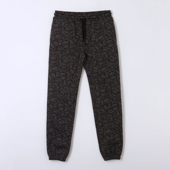 Pantalón de Buzo Niño Full Print Caras Spiderman Gris Marvel