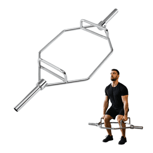 Linea Sport - Barra Trap Bar Hexagonal Olímpica 50Mm De Acero Cromado