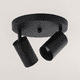 thumbnail image 3 of Foco Porta GU10 Doble Base Redonda Negro Sobrepuesto Altair II de Aluminio, 3 of 8