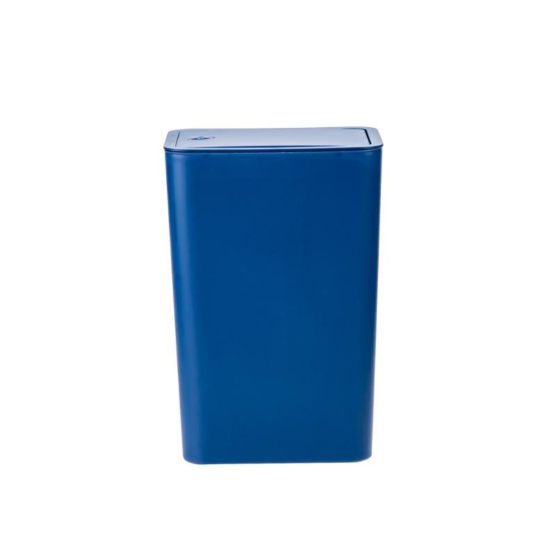 Basurero Con Tapa 8.5l Plástico Azul Haus