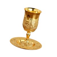 Magideal - Copa Con Platillo Copa Kidush Con Colección De Vaso De Vaso De Vínculo Con Platillo European En Estampado Copa Elijah Copa Para Vacaciones De Vacacion Oro