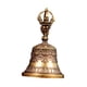 thumbnail image 4 of Campana de bronce, campana de mano de latón fuerte, accesorios, campanas tibetanas, de viento colgante para servicio, patio, puerta de entrada, patio,, 4 of 5