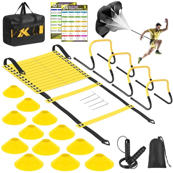 Set De Equipo De Entrenamiento De Velocidad Y Agilidad Con Escalera De 6 M