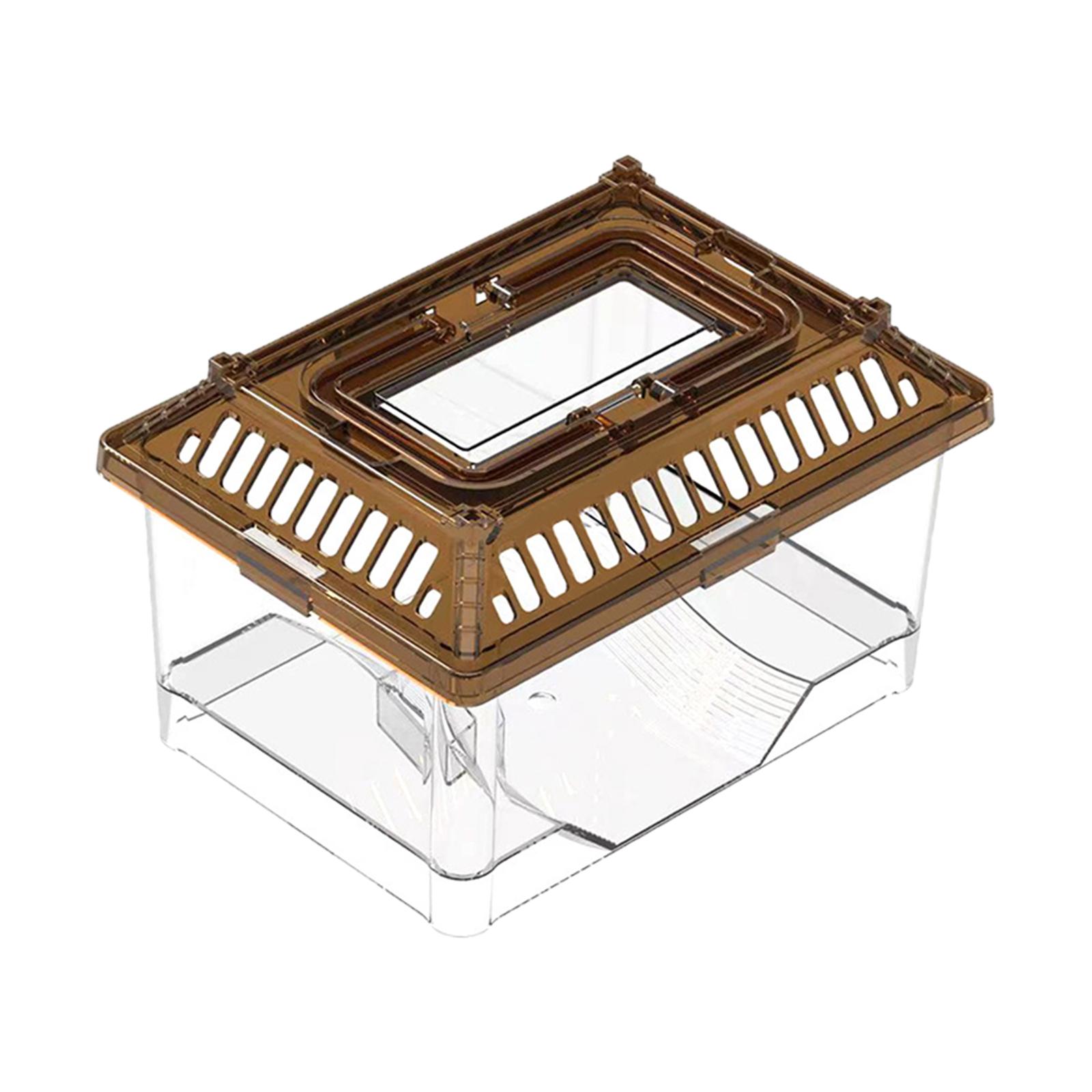 Magideal - Tanque De Tortuga Portátil Con Cubierta Con Terraza Para El Sol, Terrario Para Reptiles, Caja De Tortuga, Tanque De Peces Pequeño Para Cangrejos Ermit