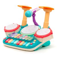 Mundo Online - Batería Juguete Piano Musical Didáctico 5 En 1 Micrófono