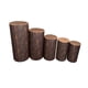 thumbnail image 4 of Cubiertas De Soporte De Zócalo Cilíndrico, Duraderas Y Suaves, Para Vacaciones, Cumpleaños, Banquete, Grano De Madera, 5 Uds., 4 of 5