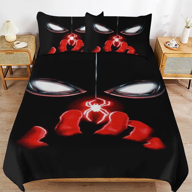 Into The Spider-Verse Bedding Sets Ultra Soft Skin-Friendly Duvet Cover 3 Piece, Cute Comforter Cover Bed Set for Boys Girls Kids