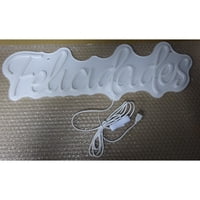 Gen - Letrero Estilo Neon Felicidades Azul Erico