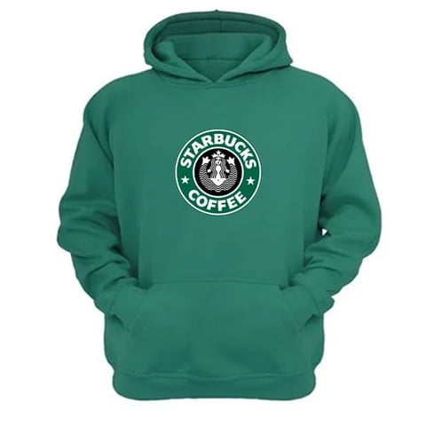 Genérico - Polerón Canguro Starbucks Verde Aguamarina Talla L Unisex
