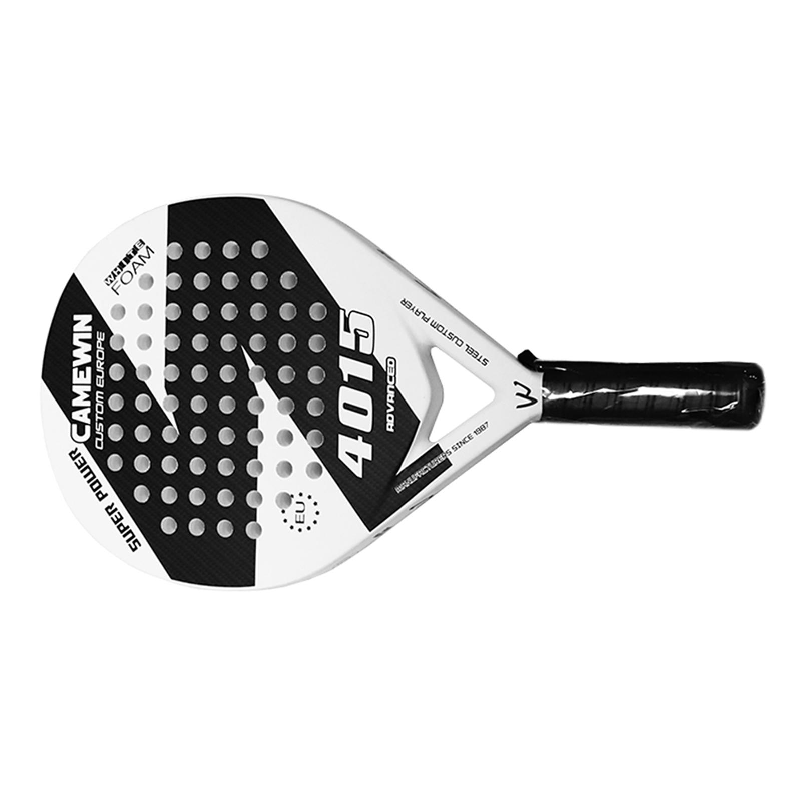 Magideal - Raqueta De Pádel De Tenis De Playa, Superficie , Fibra De Carbono, Grosor De La Superficie: 38 Mm, Raqueta De Pádel Portátil Ligera Para Blanco