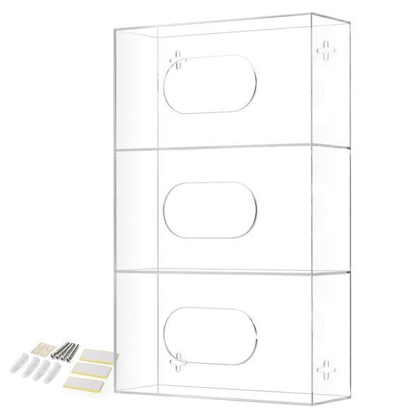 Soporte para guantera, montaje en pared, almacenamiento estándar triple